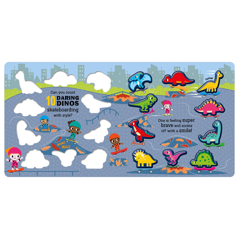 Product image 3 of 10 Daring Dinos, a board book for ages 3+, by Make Believe Ideas.