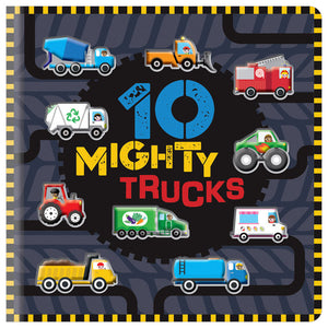 Product image 1 of 10 Mighty Trucks, a board book for ages 3+, by Make Believe Ideas.