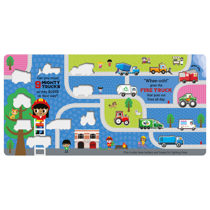 Product image 3 of 10 Mighty Trucks, a board book for ages 3+, by Make Believe Ideas.