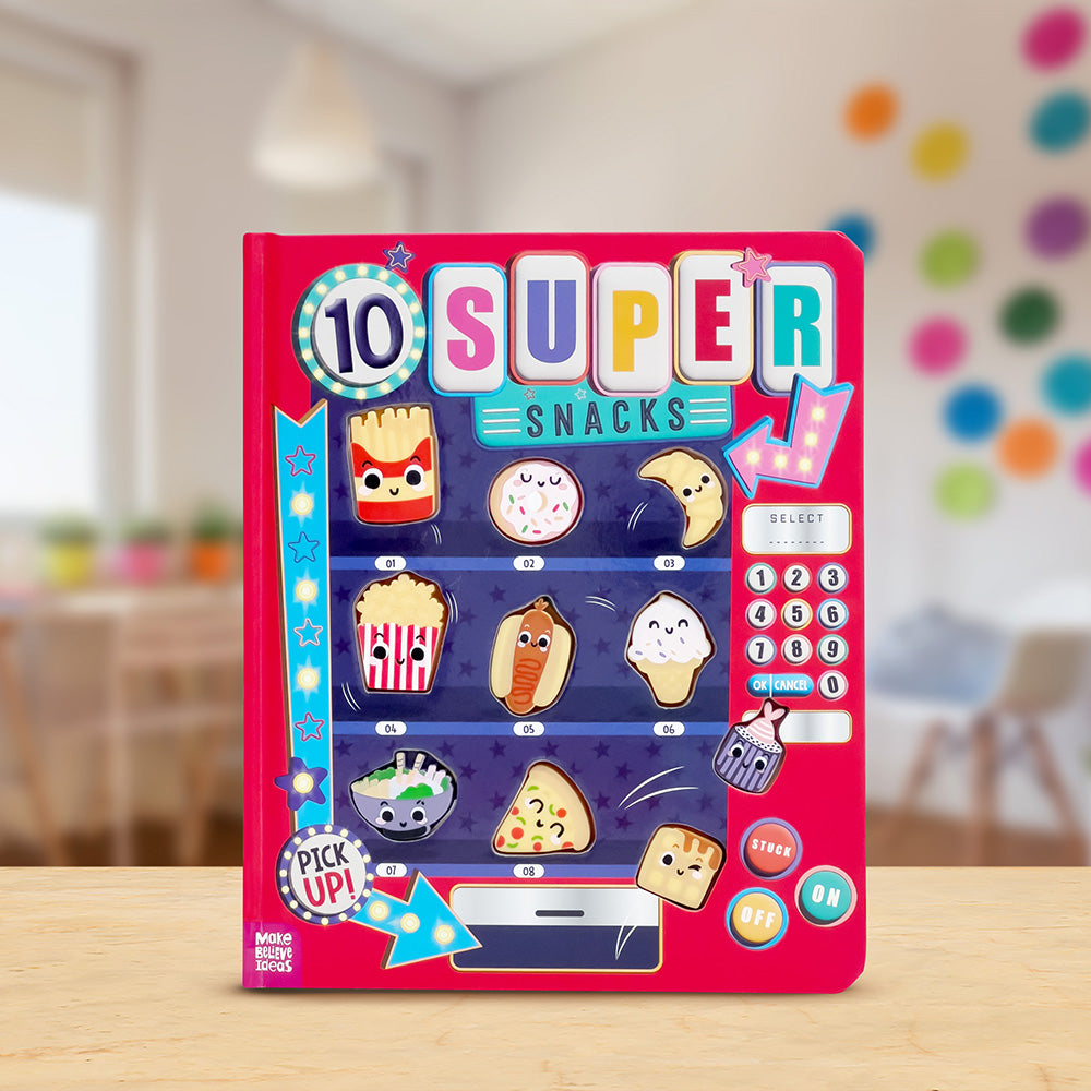 Product image 2 of 10 Super Snacks, a board book for ages 3+, by Make Believe Ideas.