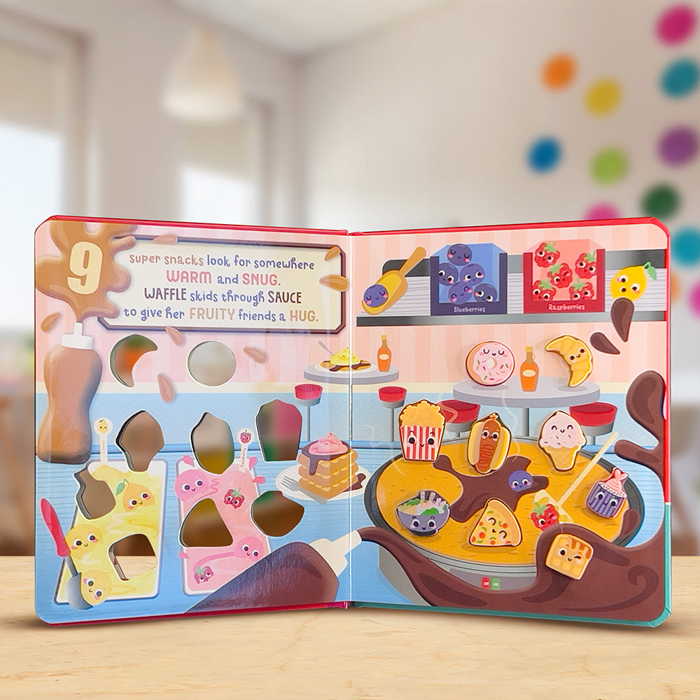 Product image 3 of 10 Super Snacks, a board book for ages 3+, by Make Believe Ideas.