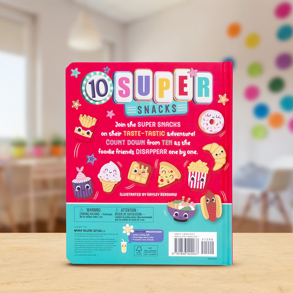 Product image 6 of 10 Super Snacks, a board book for ages 3+, by Make Believe Ideas.