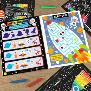 Scratch and Sparkle Space Activity Book – ISBN 9781789477979 – lifestyle image 3