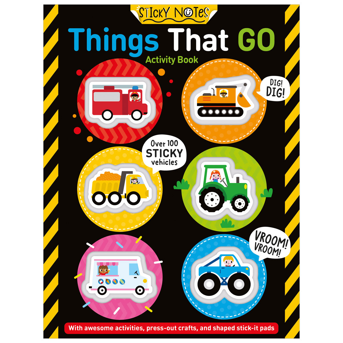 Sticky Notes Things That Go Activity Book (9781805444435) by Make Believe Ideas