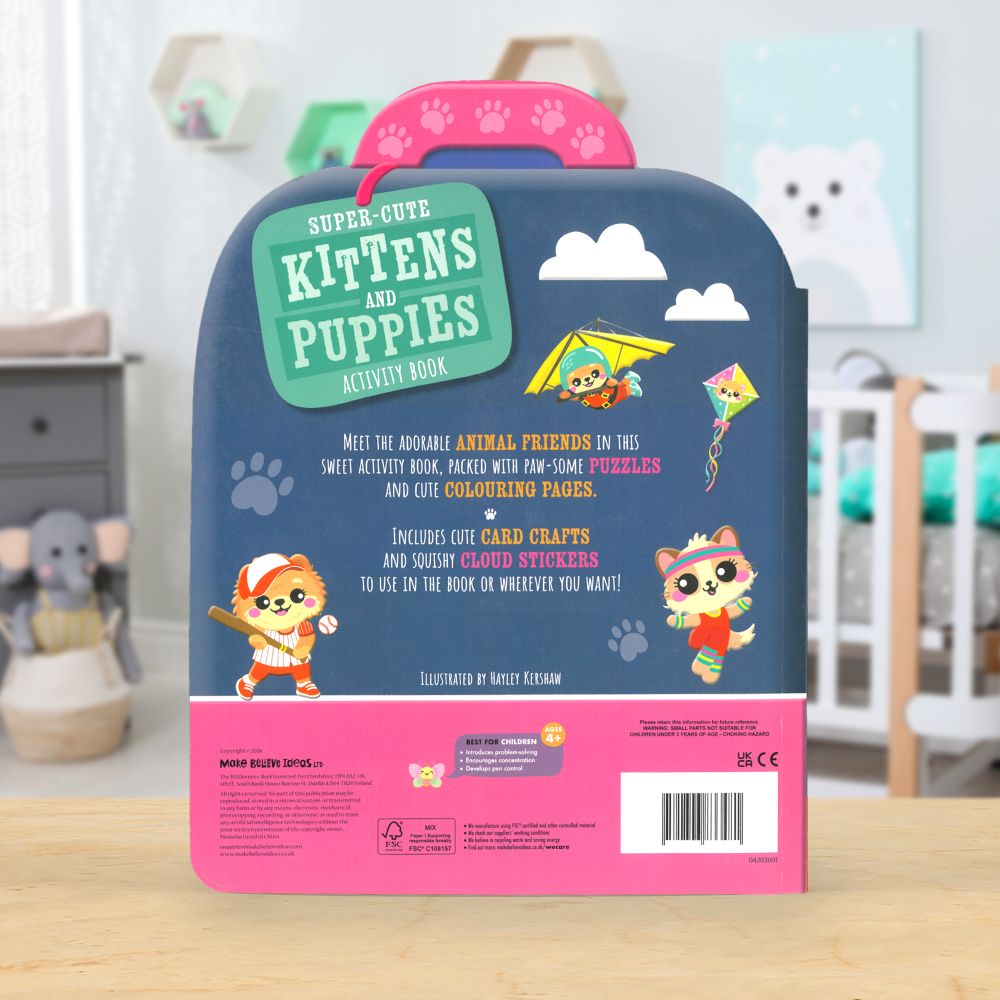 Super-Cute Kittens and Puppies Activity Book