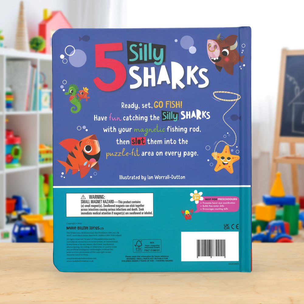 Product image 6 of 5 Silly Sharks, a board book for ages 3+, by Make Believe Ideas.