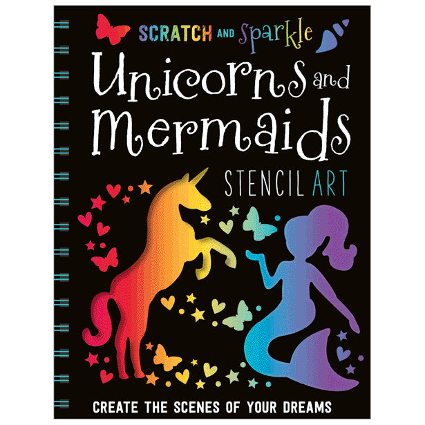 Scratch and Sparkle Unicorns and Mermaids Stencil Art (9781786923400) by Make Believe Ideas