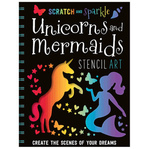 Scratch and Sparkle Unicorns and Mermaids Stencil Art (9781786923400) by Make Believe Ideas
