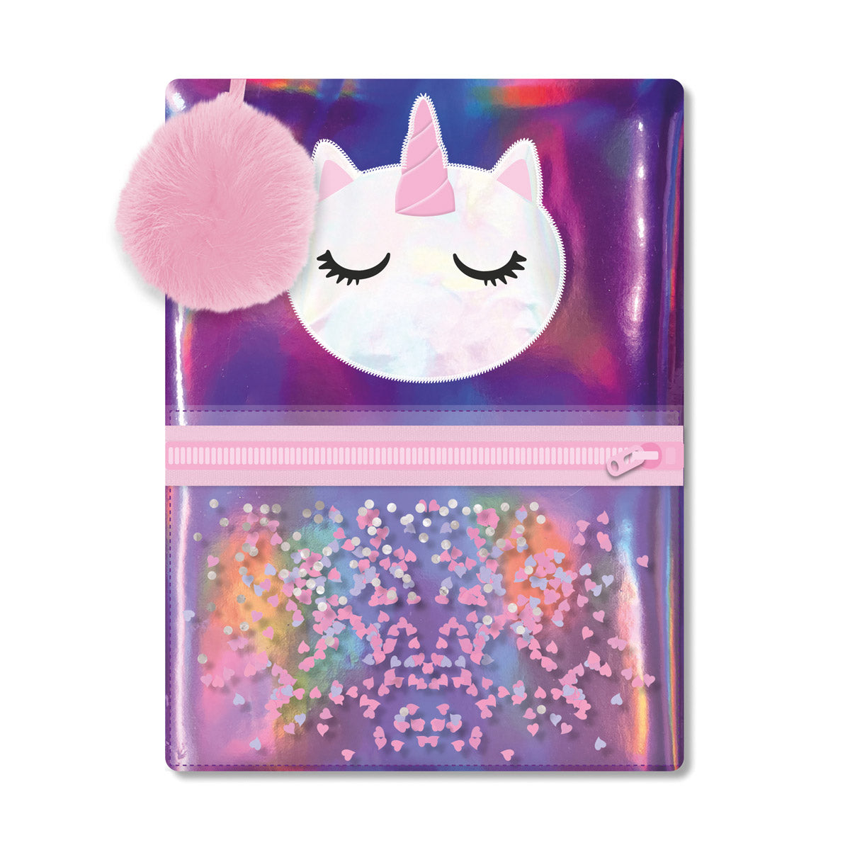 Holographic Unicorn Squishy Pouch with Puff (9781803375908) by Make Believe Ideas
