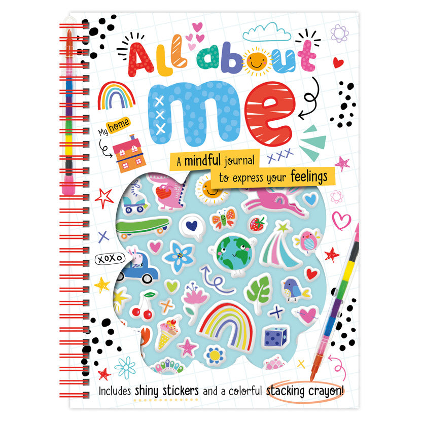 Product image 1 of All About Me, a sticker activity book for ages 6+, by Make Believe Ideas.