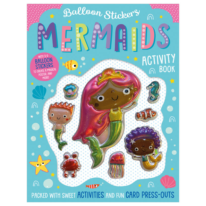 Product image 1 of Balloon Stickers Mermaids Activity Book, a sticker activity book for ages 3+, by Make Believe Ideas.