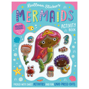 Product image 1 of Balloon Stickers Mermaids Activity Book, a sticker activity book for ages 3+, by Make Believe Ideas.