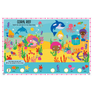 Product image 2 of Balloon Stickers Mermaids Activity Book, a sticker activity book for ages 3+, by Make Believe Ideas.