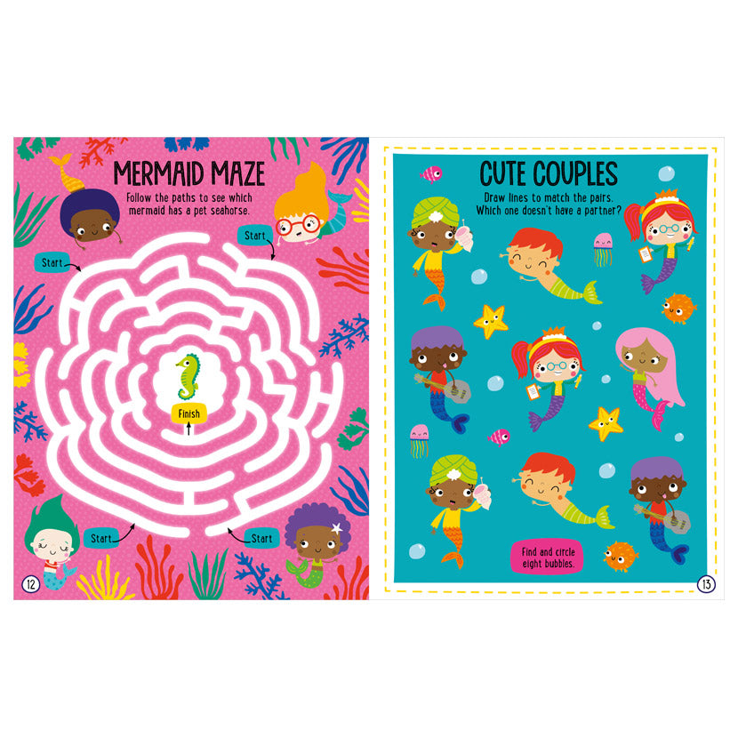 Product image 3 of Balloon Stickers Mermaids Activity Book, a sticker activity book for ages 3+, by Make Believe Ideas.
