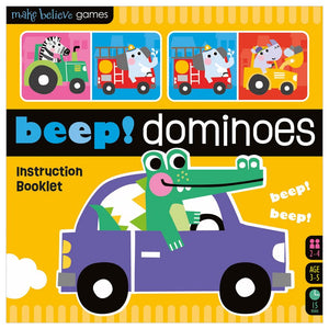 Product image 1 of Beep! Dominoes, a game for ages 3+, by Make Believe Ideas.