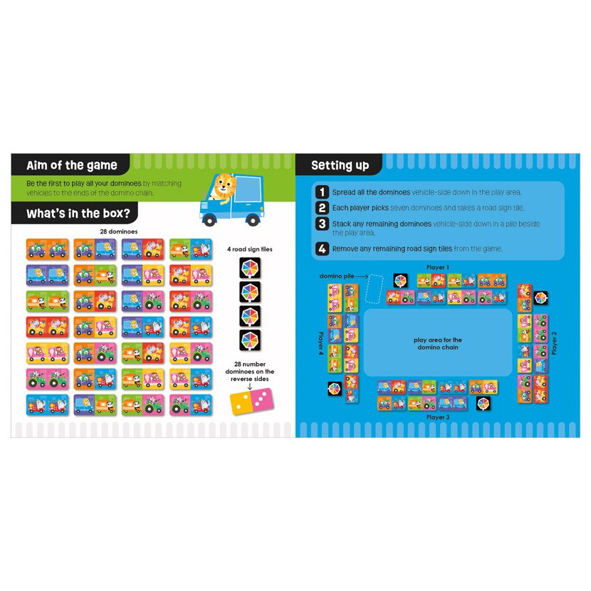 Product image 2 of Beep! Dominoes, a game for ages 3+, by Make Believe Ideas.
