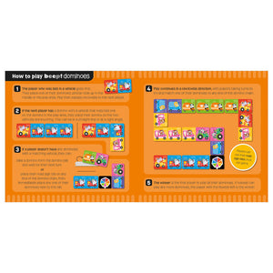 Product image 3 of Beep! Dominoes, a game for ages 3+, by Make Believe Ideas.