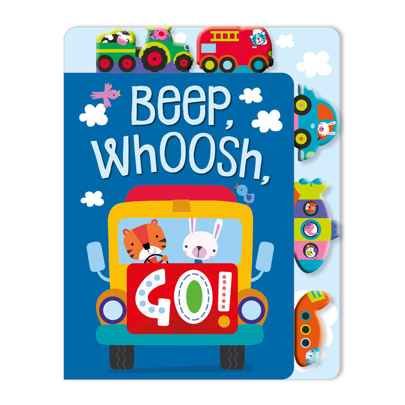 Product image 1 of Beep, Whoosh, GO!, a board book for ages 0+, by Make Believe Ideas.