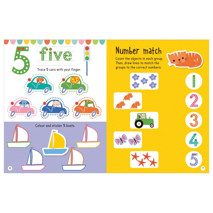 Product image 3 of Big Stickers for Little Hands 123, a sticker activity book for ages 3+, by Make Believe Ideas.