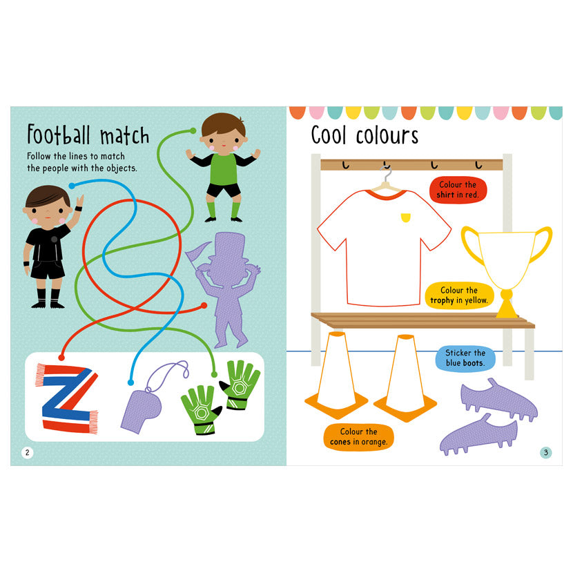 Product image 2 of Big Stickers for Little Hands Football, a sticker activity book for ages 3+, by Make Believe Ideas.