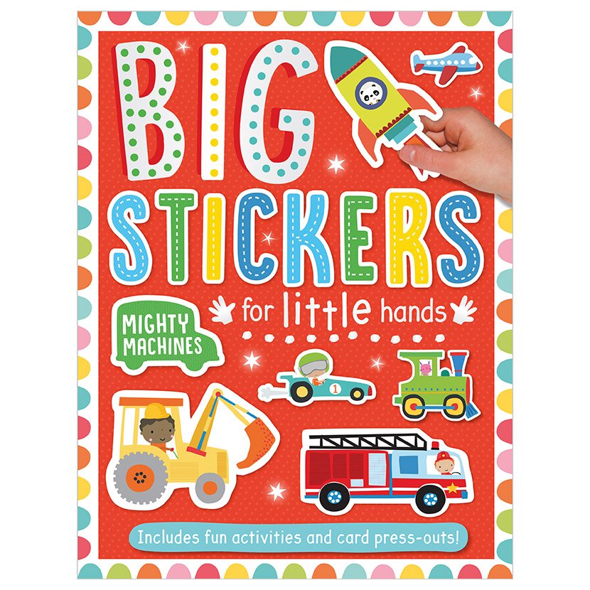 Product image 1 of Big Stickers for Little Hands Mighty Machines, a sticker activity book for ages 3+, by Make Believe Ideas.