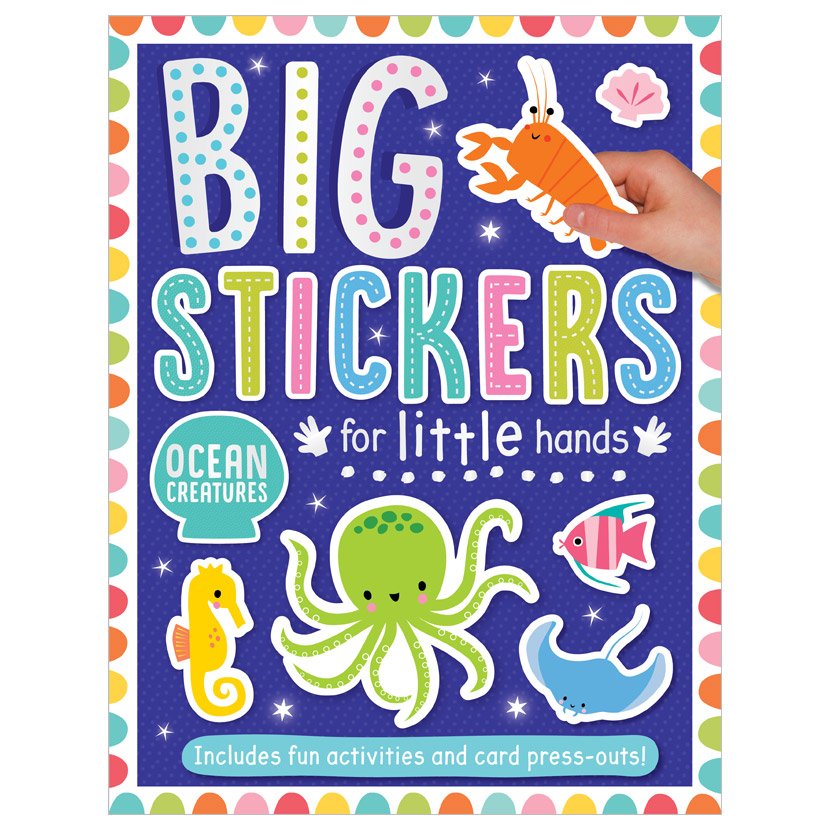 Product image 1 of Big Stickers for Little Hands Ocean Creatures, a sticker activity book for ages 3+, by Make Believe Ideas.