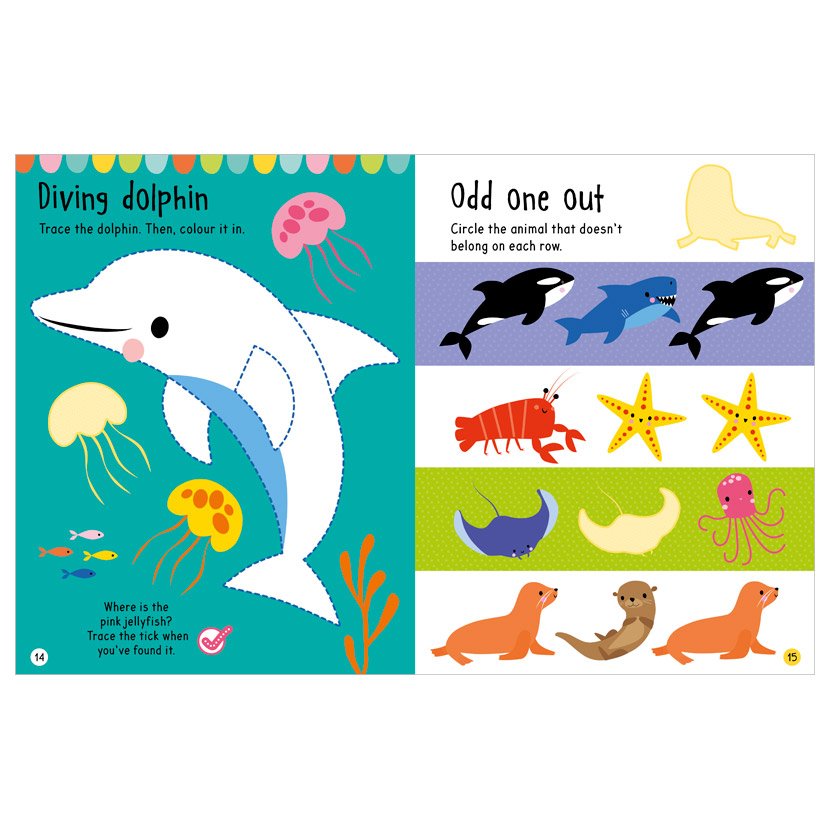 Product image 3 of Big Stickers for Little Hands Ocean Creatures, a sticker activity book for ages 3+, by Make Believe Ideas.