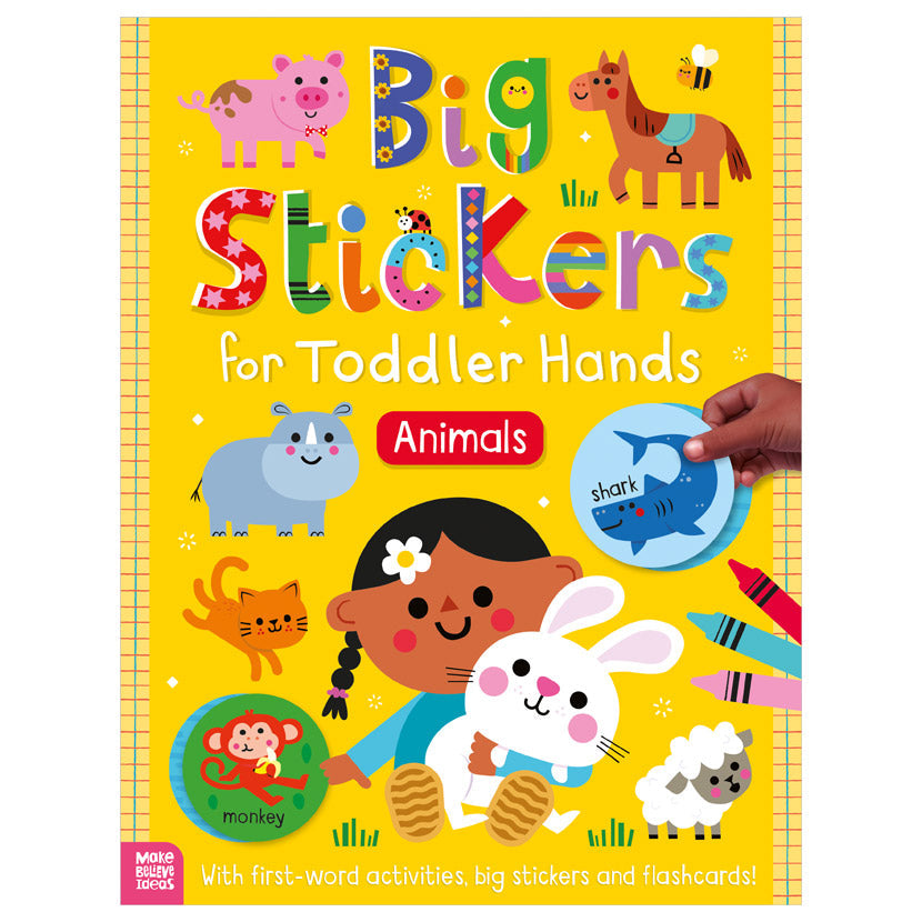 Product image 1 of Big Stickers for Toddler Hands: Animals, a sticker activity book for ages 2+, by Make Believe Ideas.