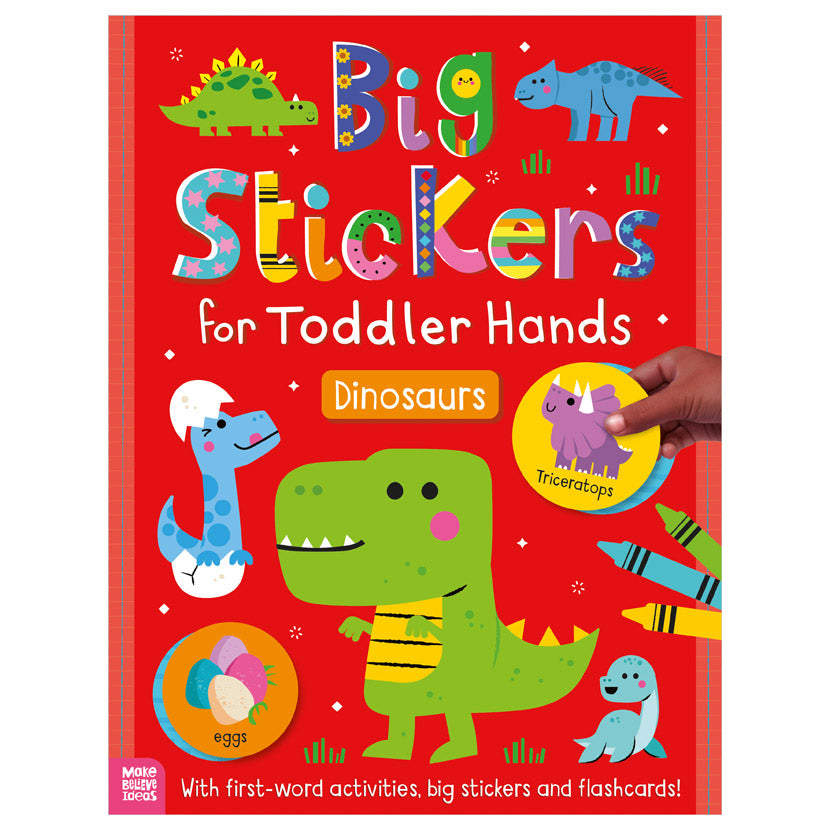 Product image 1 of Big Stickers for Toddler Hands: Dinosaurs, a sticker activity book for ages 2+, by Make Believe Ideas.