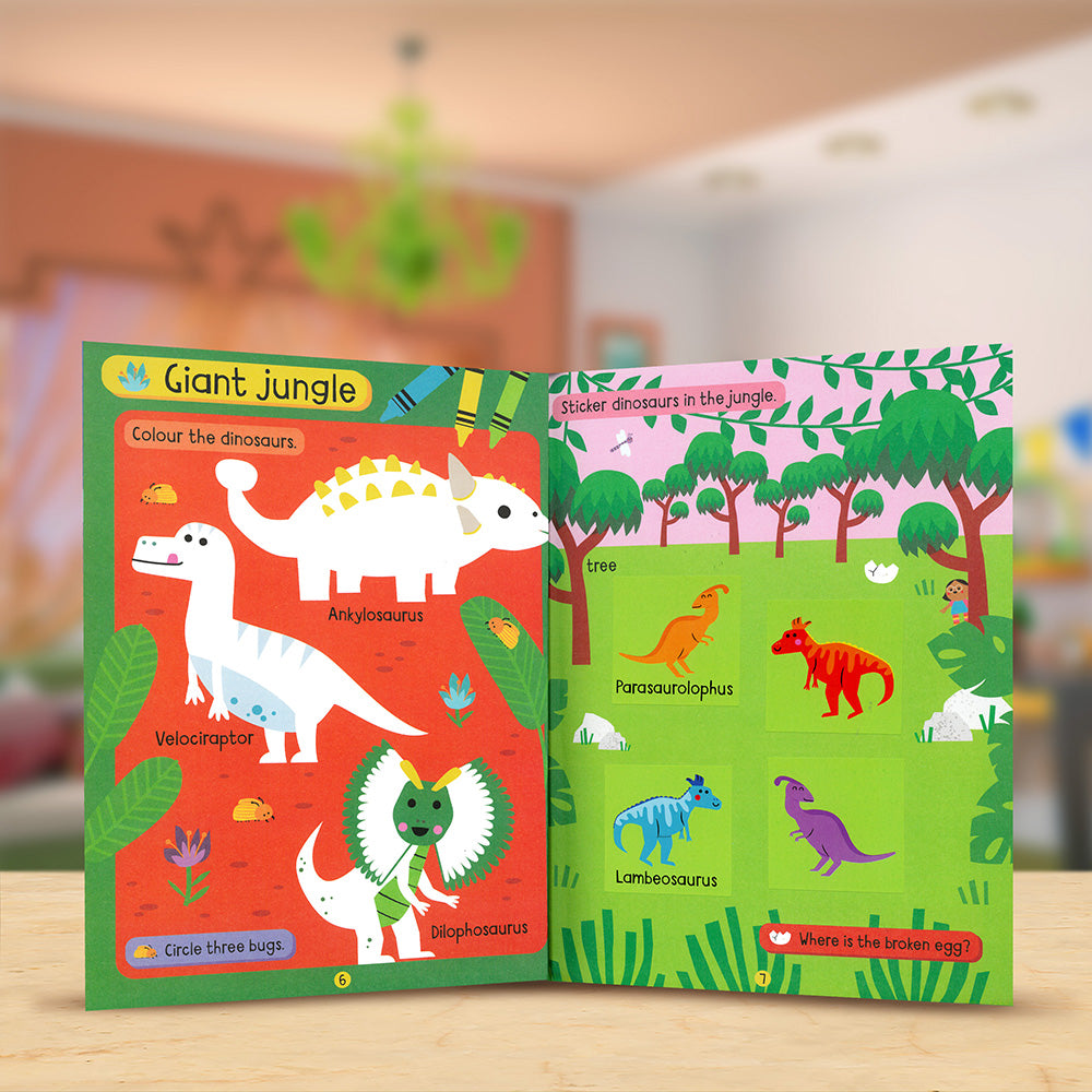 Product image 4 of Big Stickers for Toddler Hands: Dinosaurs, a sticker activity book for ages 2+, by Make Believe Ideas.