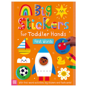 Product image 1 of Big Stickers for Toddler Hands: First Words, a sticker activity book for ages 2+, by Make Believe Ideas.