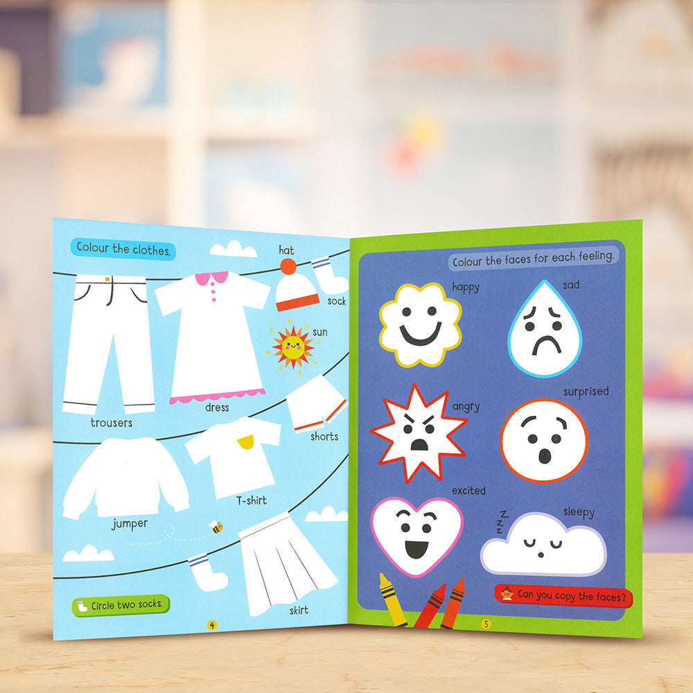 Product image 4 of Big Stickers for Toddler Hands: First Words, a sticker activity book for ages 2+, by Make Believe Ideas.