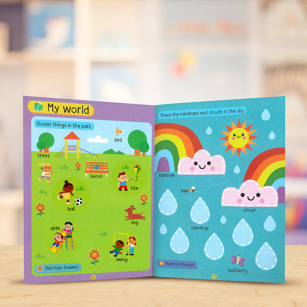 Product image 5 of Big Stickers for Toddler Hands: First Words, a sticker activity book for ages 2+, by Make Believe Ideas.