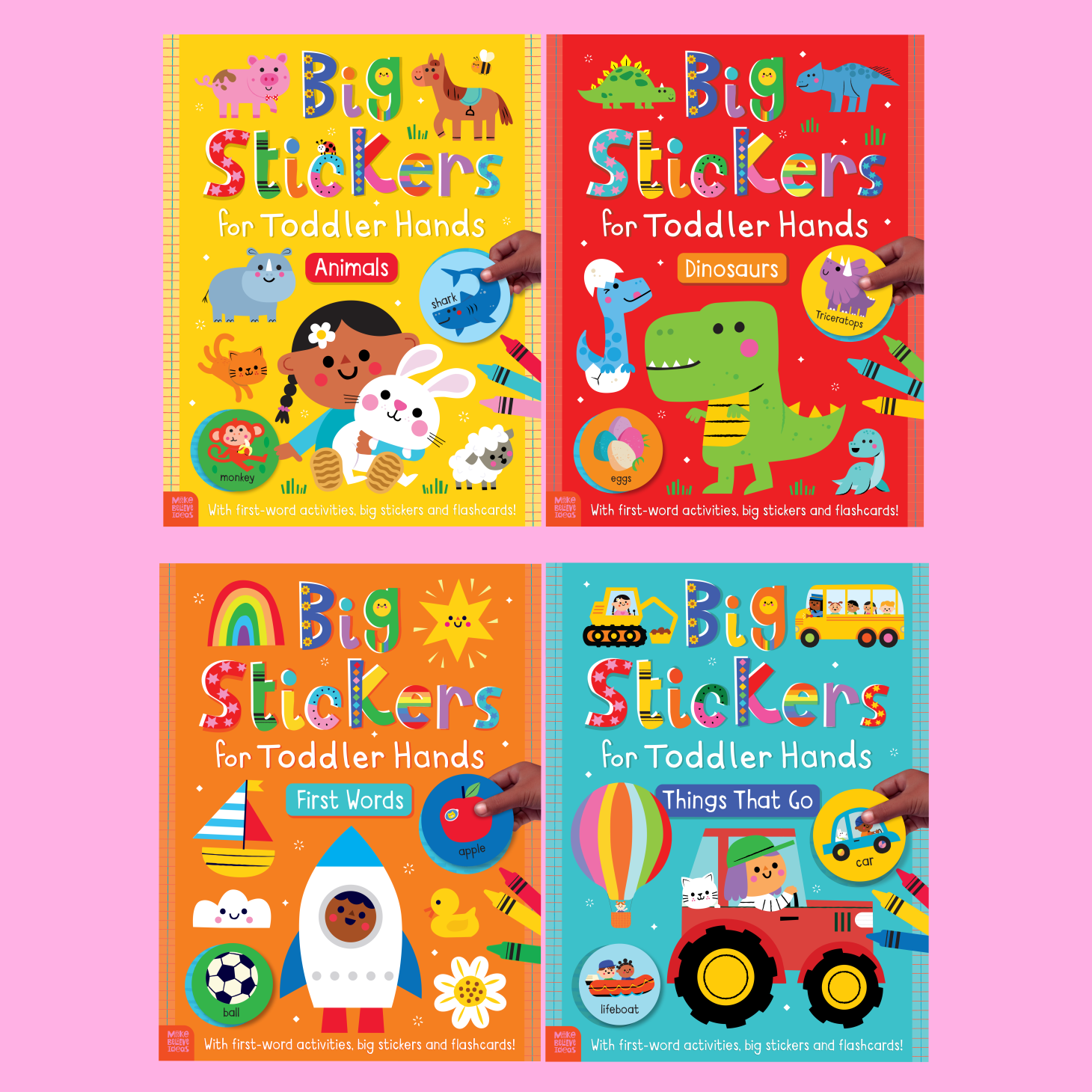Product image 1 of Big Stickers for Toddler Hands Pack, a pack for ages 2+, by Make Believe Ideas.