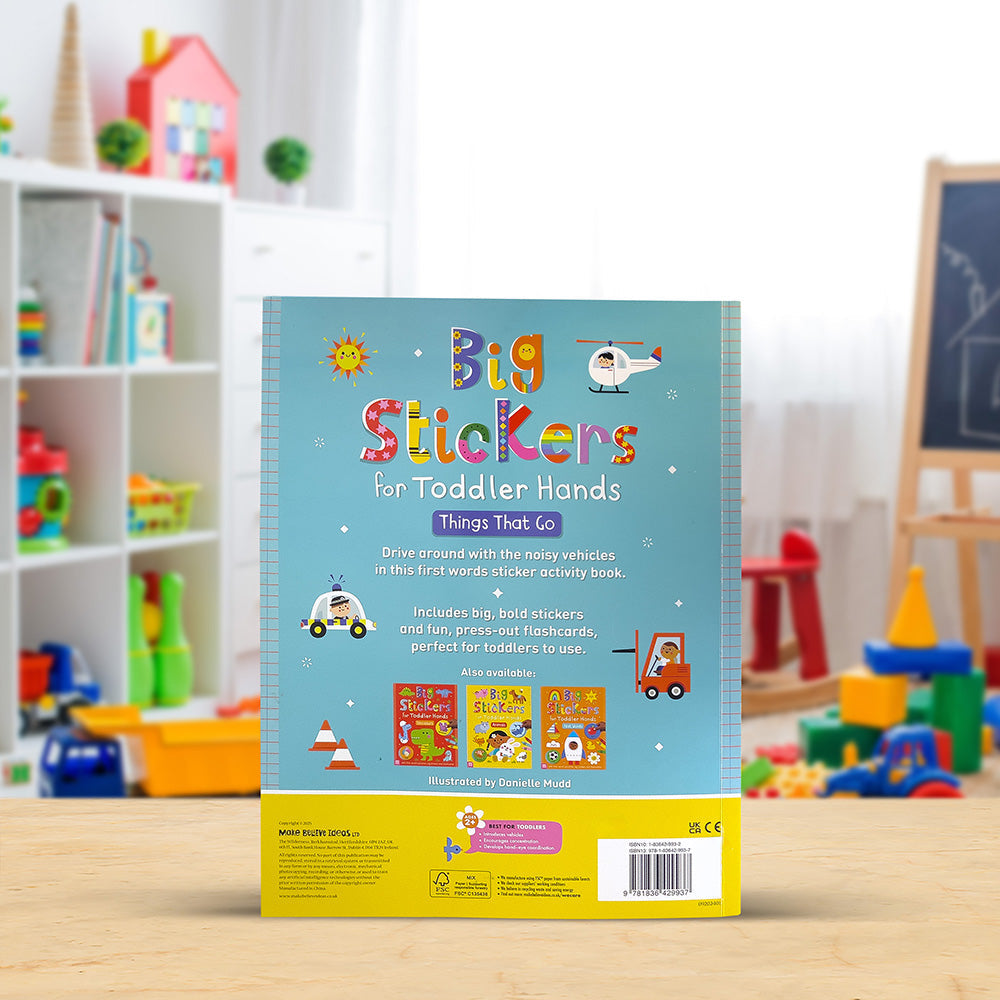 Product image 6 of Big Stickers for Toddler Hands: Things That Go, a sticker activity book for ages 2+, by Make Believe Ideas.