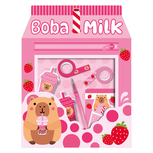 Product image 1 of Boba Capybara Sketchbook Set, a stationery item for ages 3+, by Make Believe Ideas.