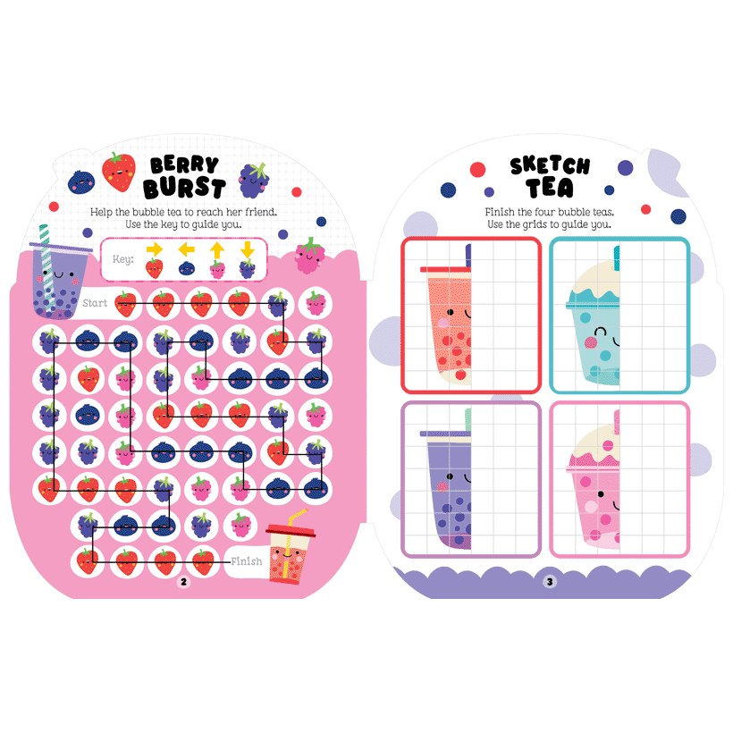 Product image 2 of Bubble Tea Activity Book, a sticker activity book for ages 4+, by Make Believe Ideas.
