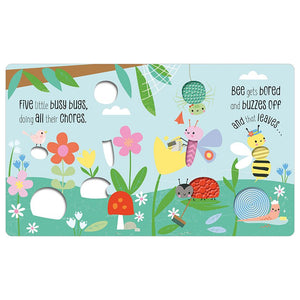 Product image 2 of Busy Bees Five Little Bugs, a board book for ages 0+, by Make Believe Ideas.
