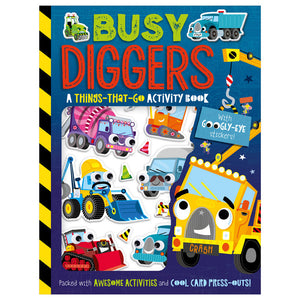 Product image 1 of Busy Diggers, a sticker activity book for ages 4+, by Make Believe Ideas.