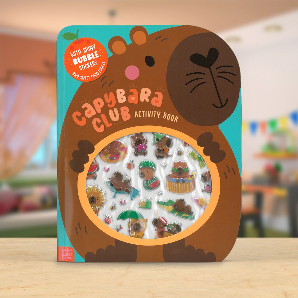 Product image 2 of Capybara Club Activity Book, a sticker activity book for ages 4+, by Make Believe Ideas.