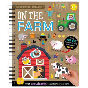 Product image 1 of Cardboard Builder On the Farm, a sticker activity book for ages 4+, by Make Believe Ideas.