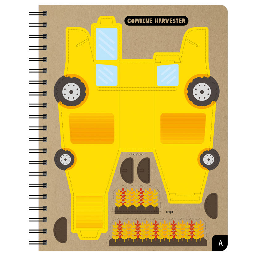 Product image 2 of Cardboard Builder On the Farm, a sticker activity book for ages 4+, by Make Believe Ideas.