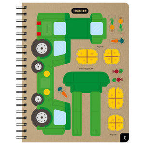 Product image 5 of Cardboard Builder On the Farm, a sticker activity book for ages 4+, by Make Believe Ideas.