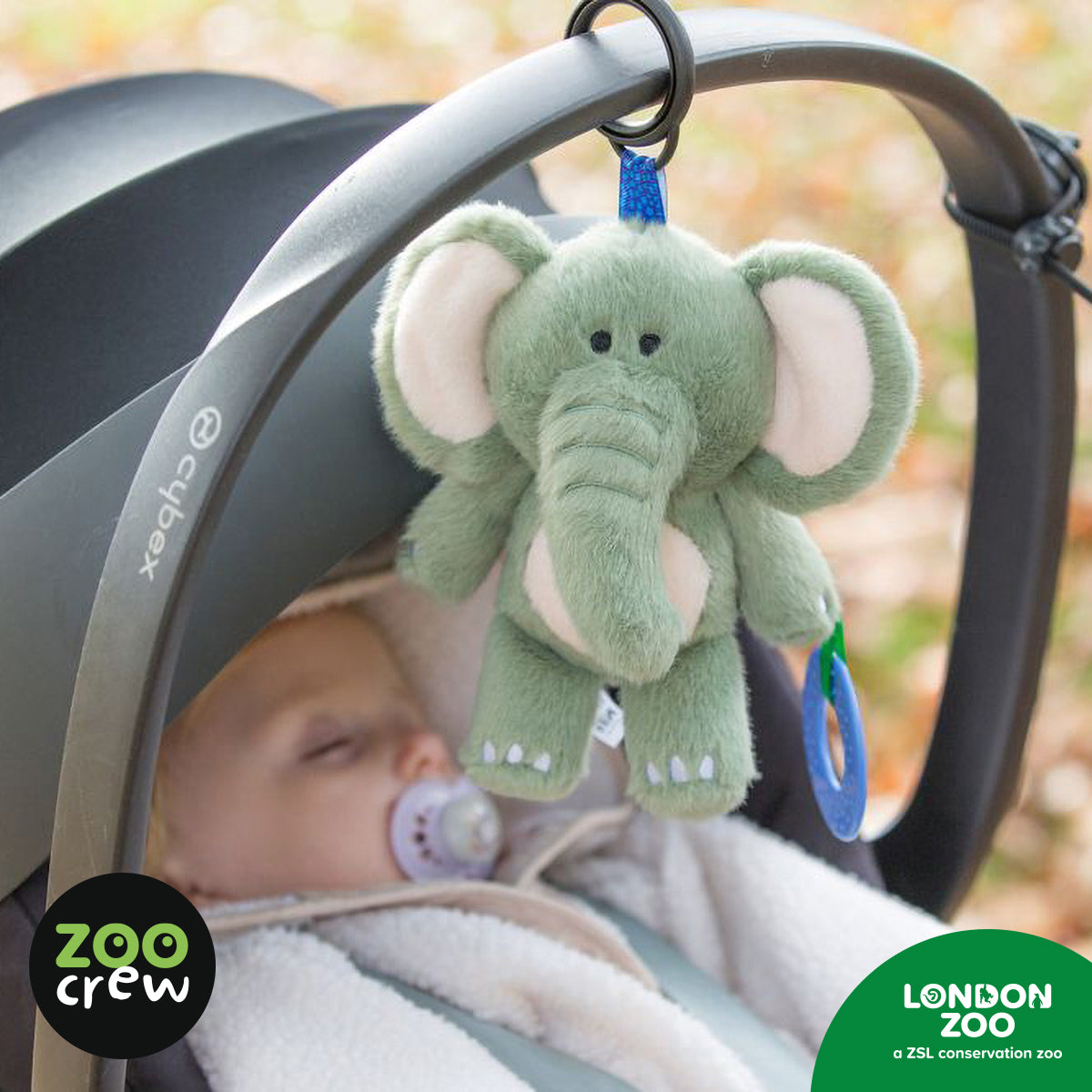 Product image 4 of Clip & Go Elephant, a plush toy for ages 0+, by Make Believe Ideas.