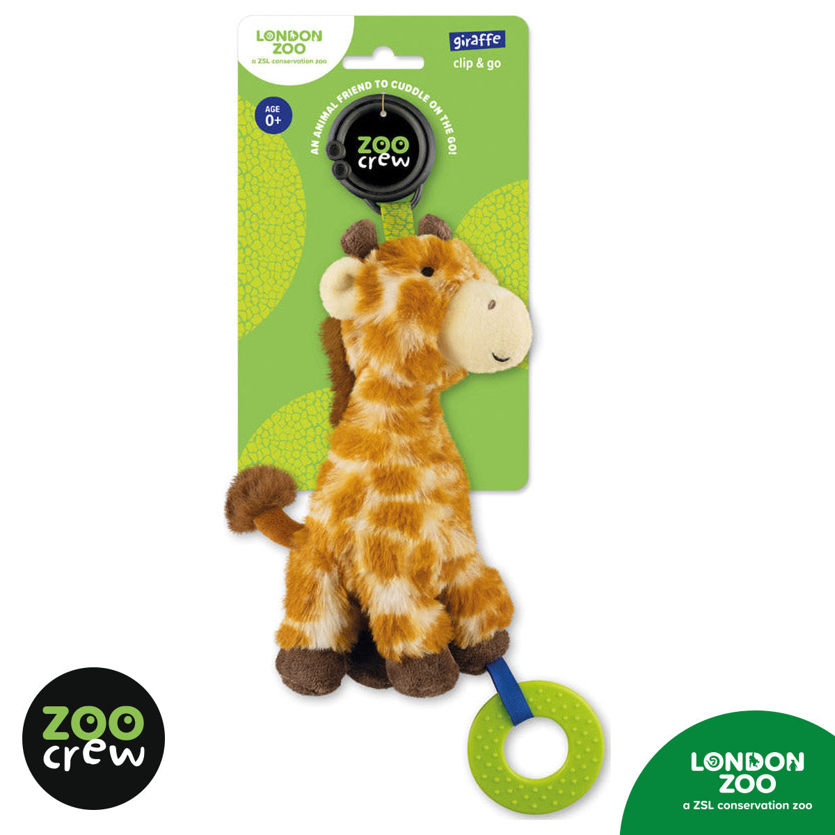 Product image 1 of Clip & Go Giraffe, a plush toy for ages 0+, by Make Believe Ideas.