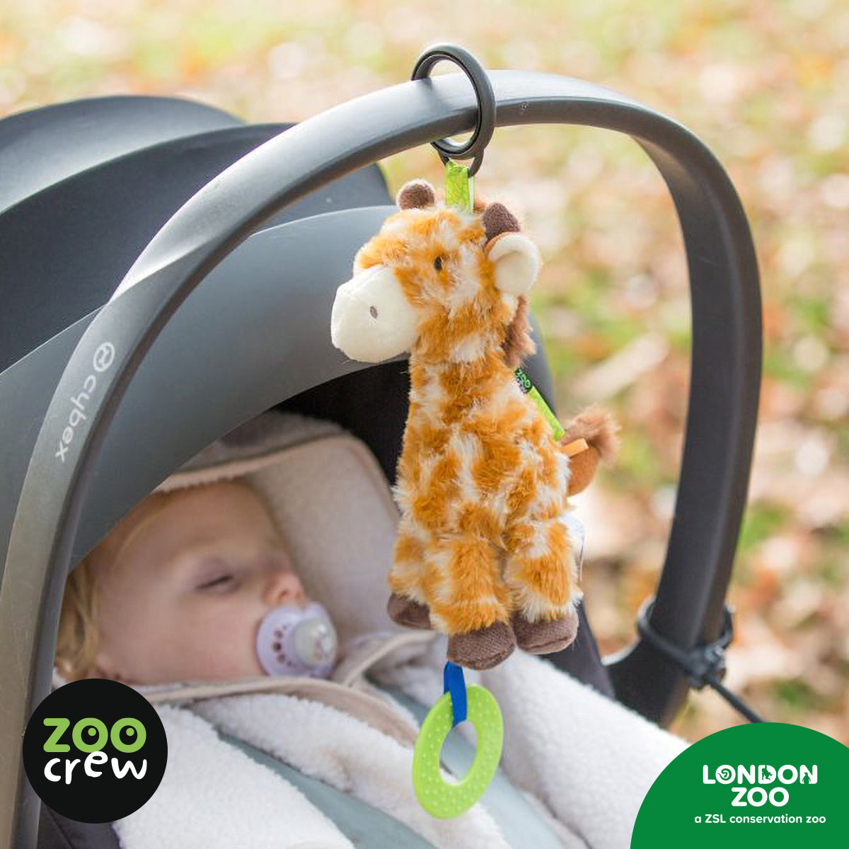 Product image 4 of Clip & Go Giraffe, a plush toy for ages 0+, by Make Believe Ideas.