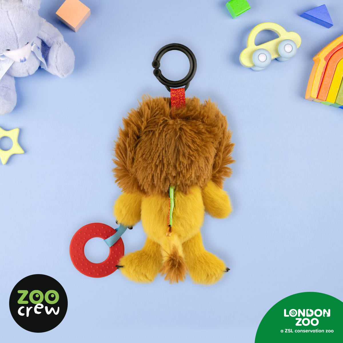 Product image 3 of Clip & Go Lion, a plush toy for ages 0+, by Make Believe Ideas.