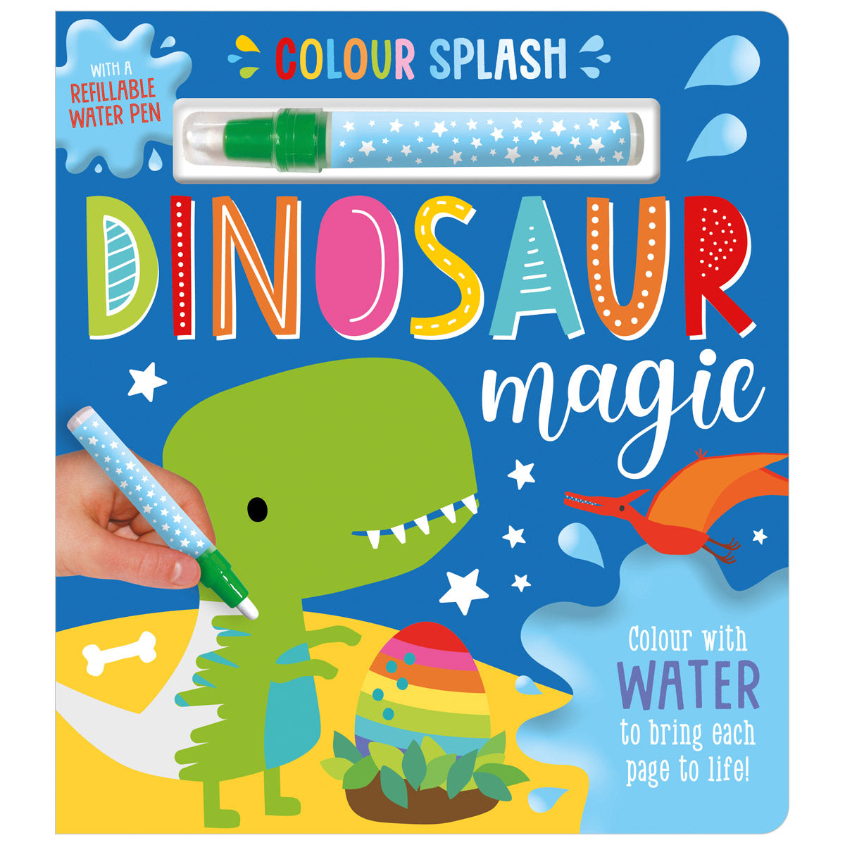 Product image 1 of Colour Splash Dinosaur Magic, a sticker activity book for ages 3+, by Make Believe Ideas.
