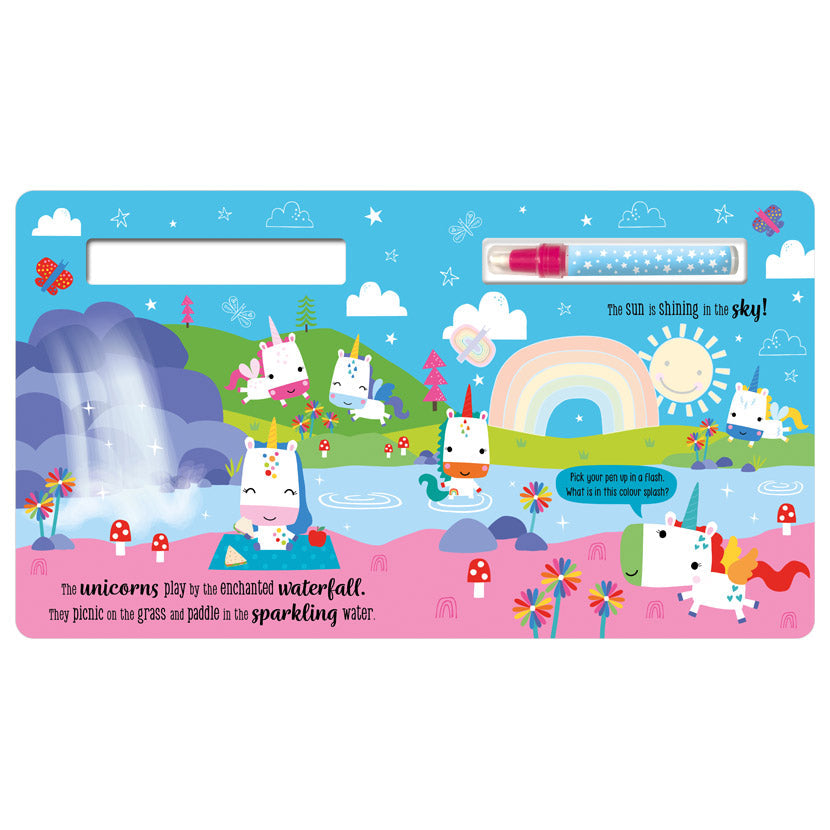Product image 2 of Colour Splash Unicorn Magic, a sticker activity book for ages 3+, by Make Believe Ideas.
