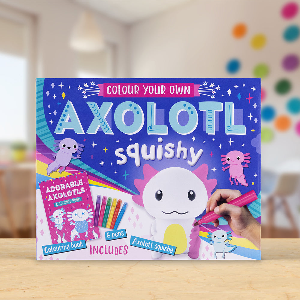Product image 2 of Colour Your Own Axolotl Squishy, a box set for ages 3+, by Make Believe Ideas.